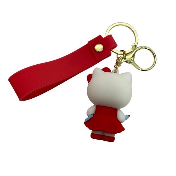 Hello Kitty Rubber 3D Keychain New - Picture 5 of 9